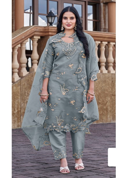 Motifz 5045 A To D Organza Embroidery Surat Pakistani Suits Wholesale Market